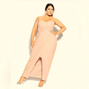 City Chic sweet Drape maxi dress size M/18
